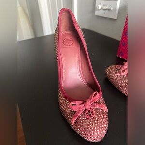 Tory Burch Dusty Rose Suede Heels size 9M